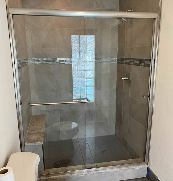 luxury bathroom glass design door 4