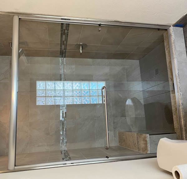 luxury bathroom glass design door 4